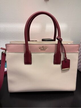 kate spade Two-Tone Pink & Wine Leather Satchel